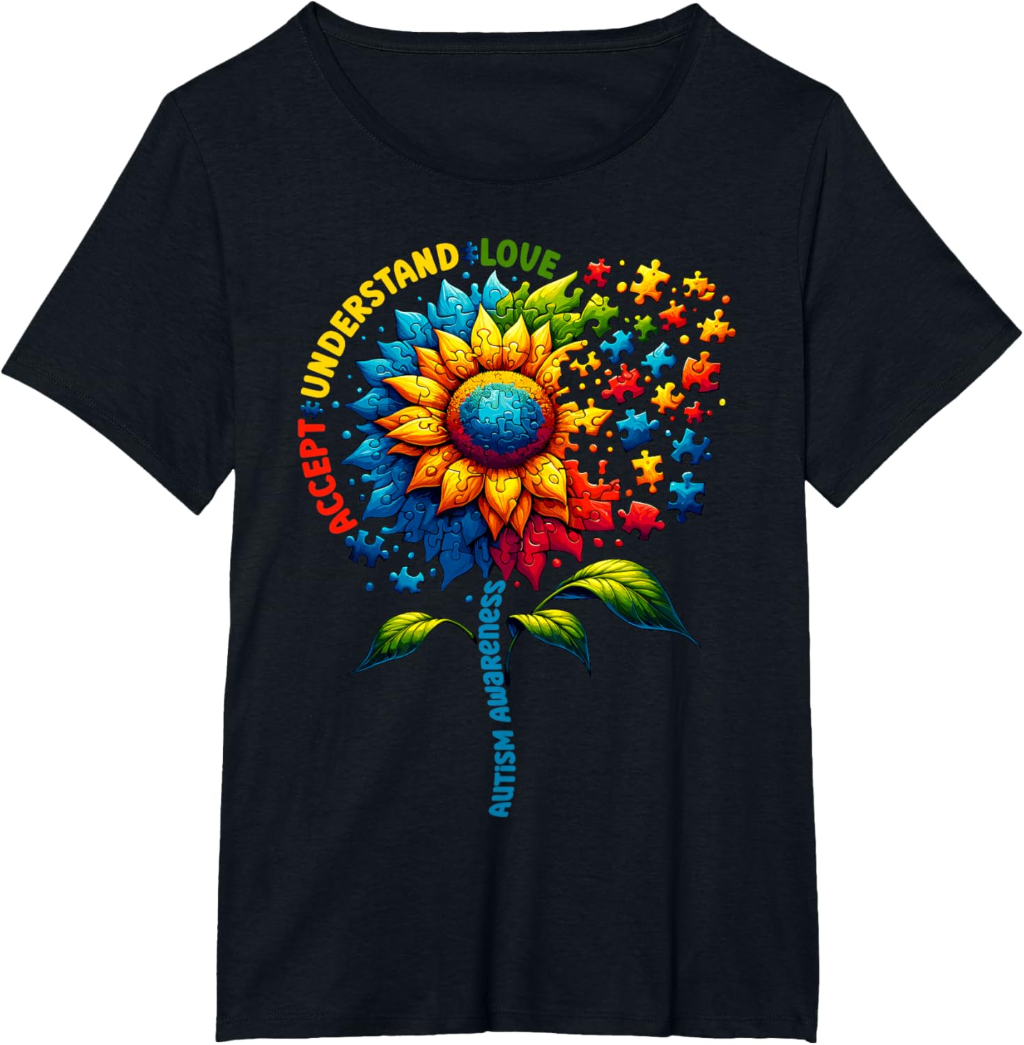 Autism Awareness Sunflower Men Women kids Autism Sunflower
