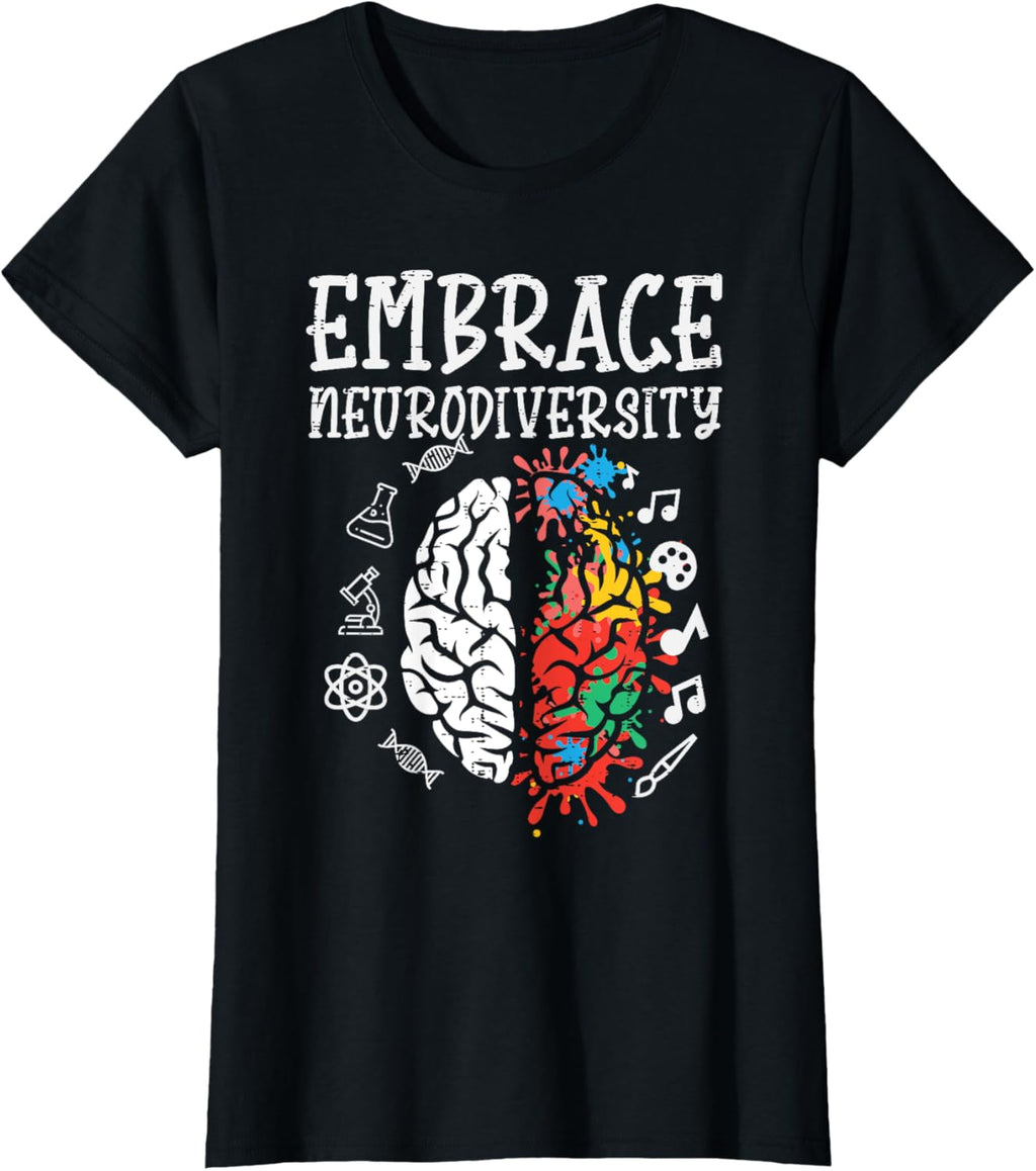 Embrace Neurodiversity Autism Awareness ASD Men Women Kids