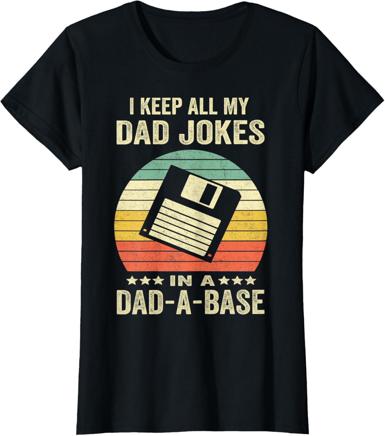 Mens Funny dad jokes in dad-a-base vintage for father's day