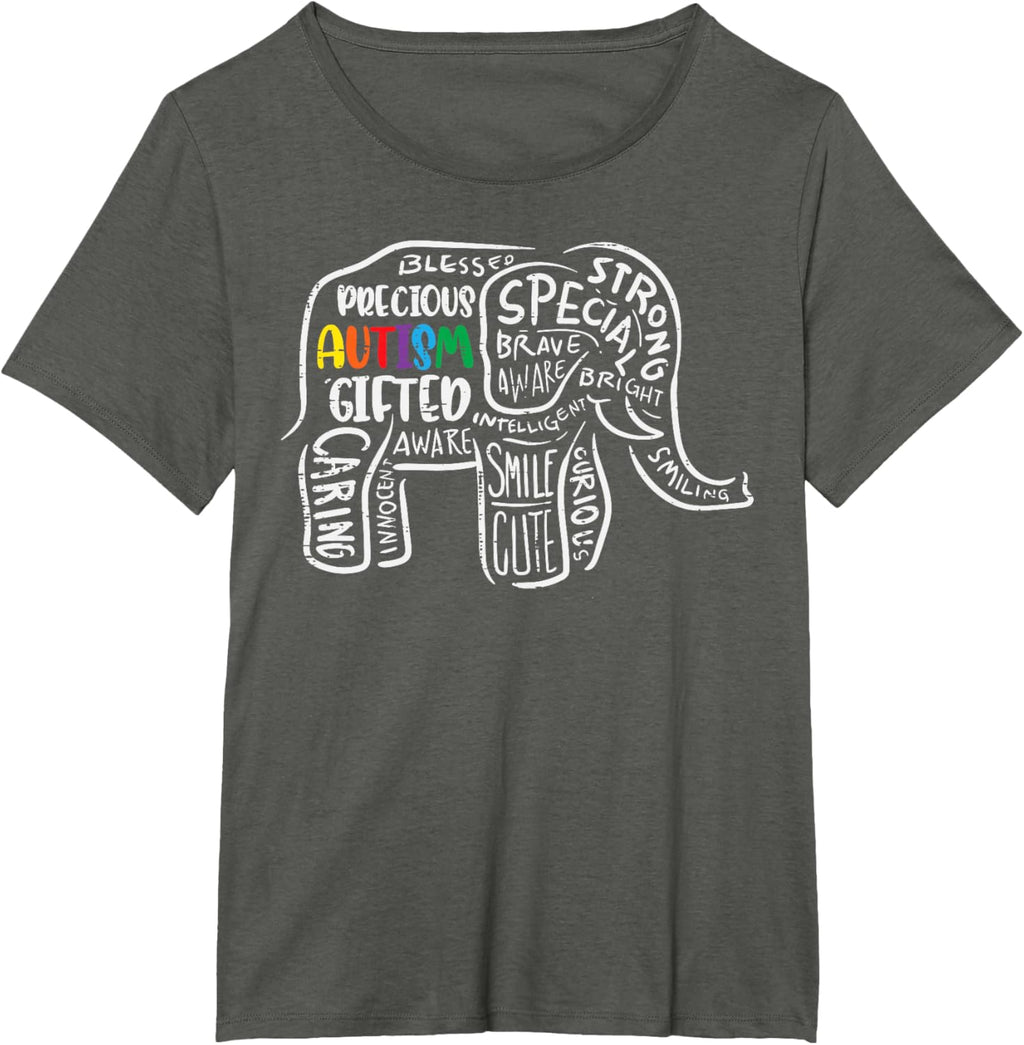 Autism Awareness Elephant Acceptance Autistic Men Women Kids