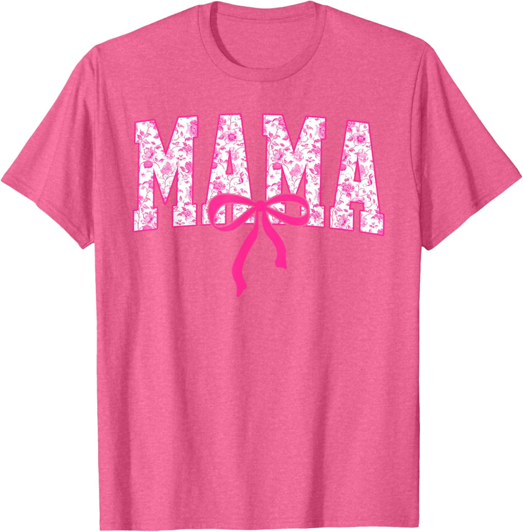 Coquette Pink Chinoiserie Mama Floral Bow Mom Mothers Day