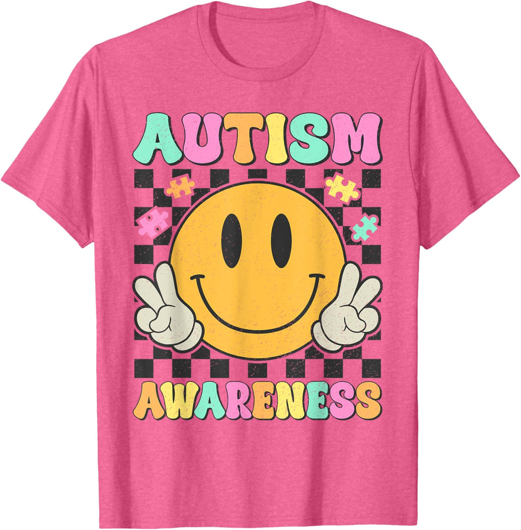Autism Awareness Kids Men Women Smile Face Autistic Autism