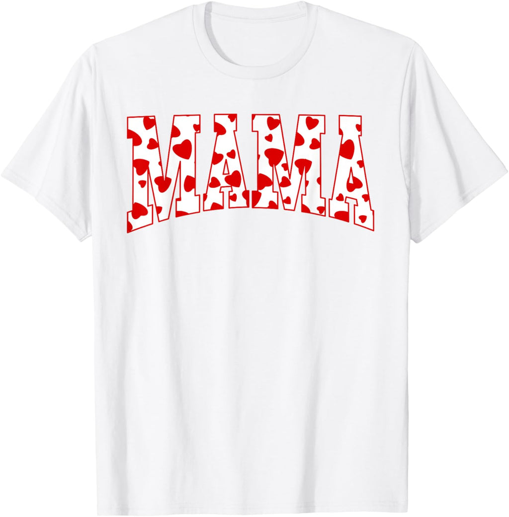 Mama Valentine Heart Valentines Day Family Matching Funny Mother Shirt