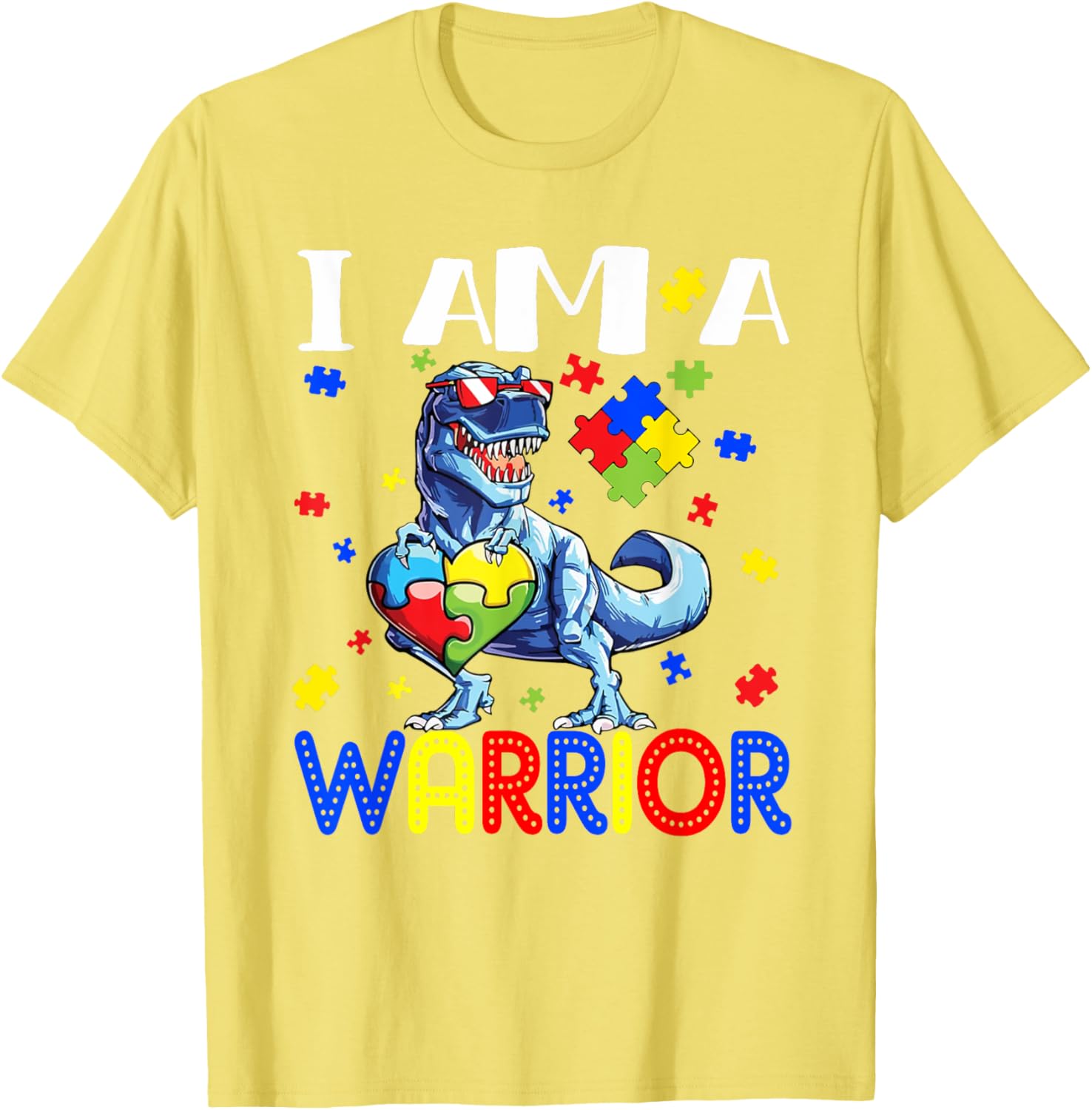I Am A Warrior Autism Boys Family Dinosaur Autism Awareness