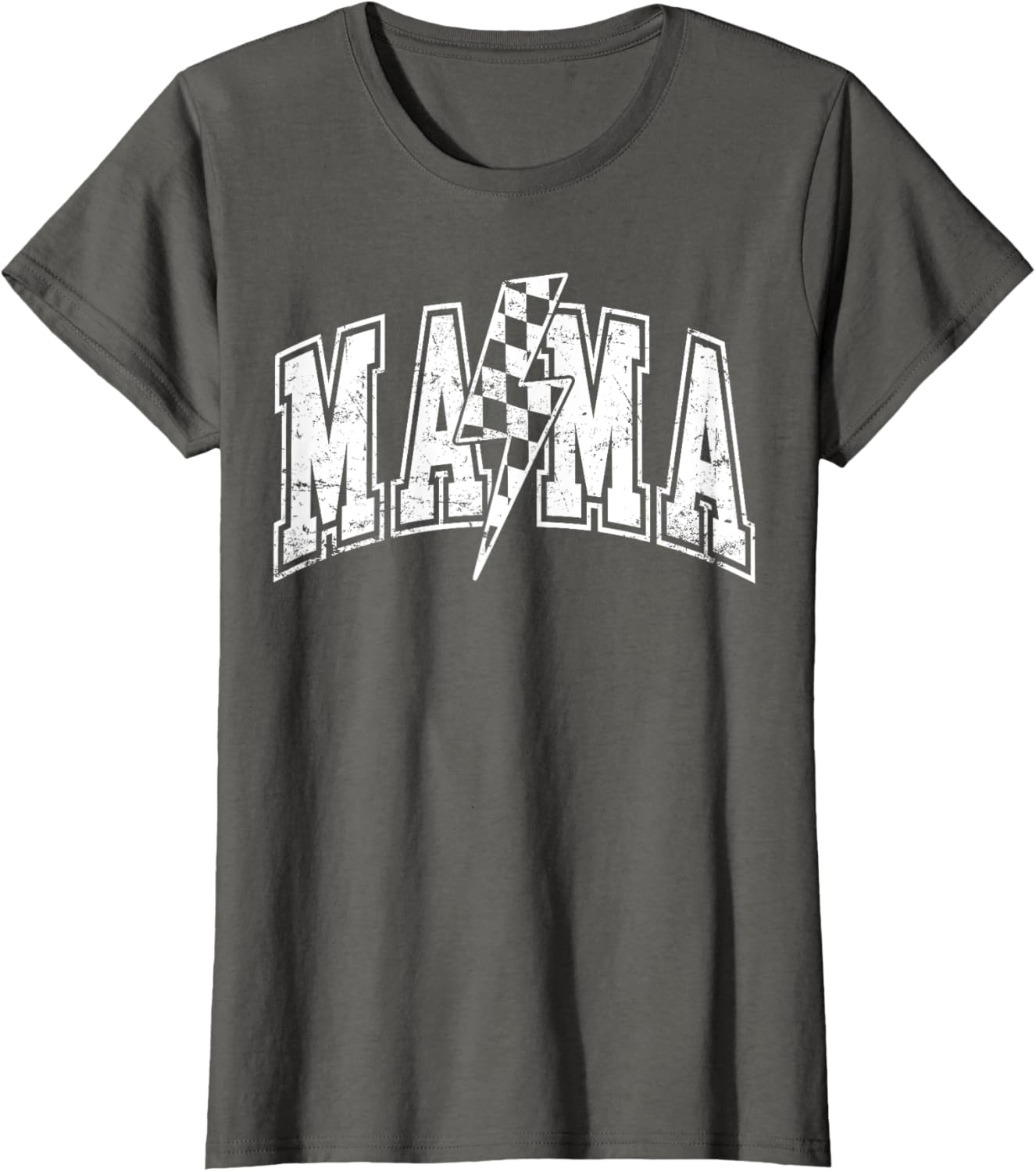 Mama Lightning Bolt Checkered Varsity Mom Women Mother's Day Mother Shirt