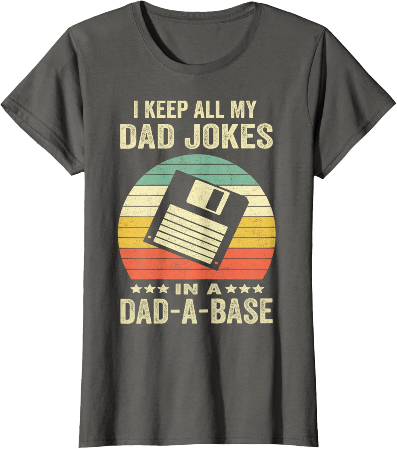 Mens Funny dad jokes in dad-a-base vintage for father's day