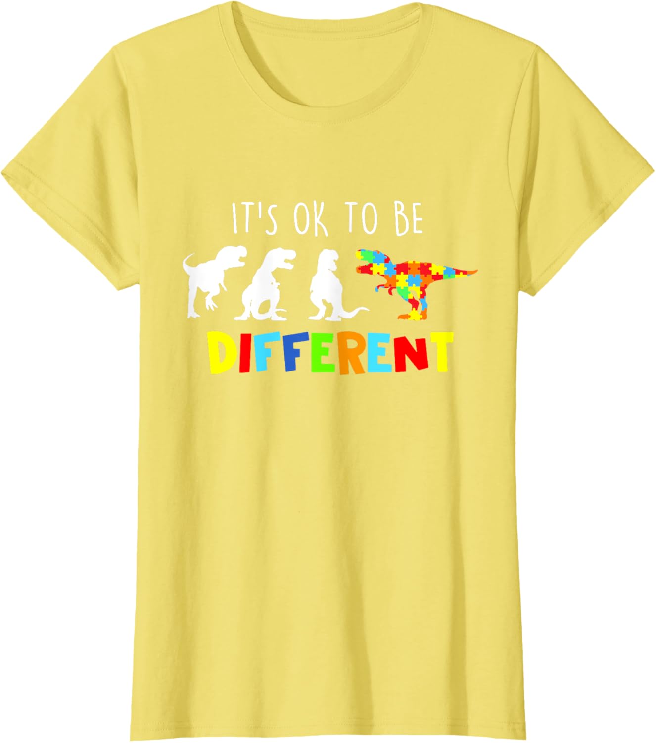 Autism Awareness Dinosaur Kid Boys Its Ok To Be Different