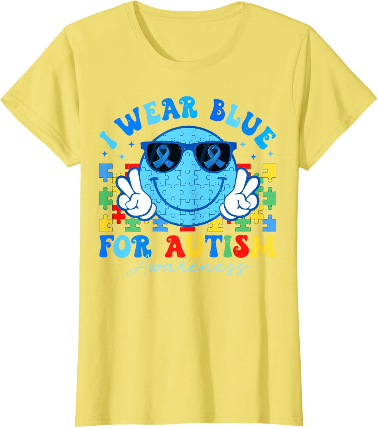I Wear Blue For Autism Awareness Month Teacher Kids Boys