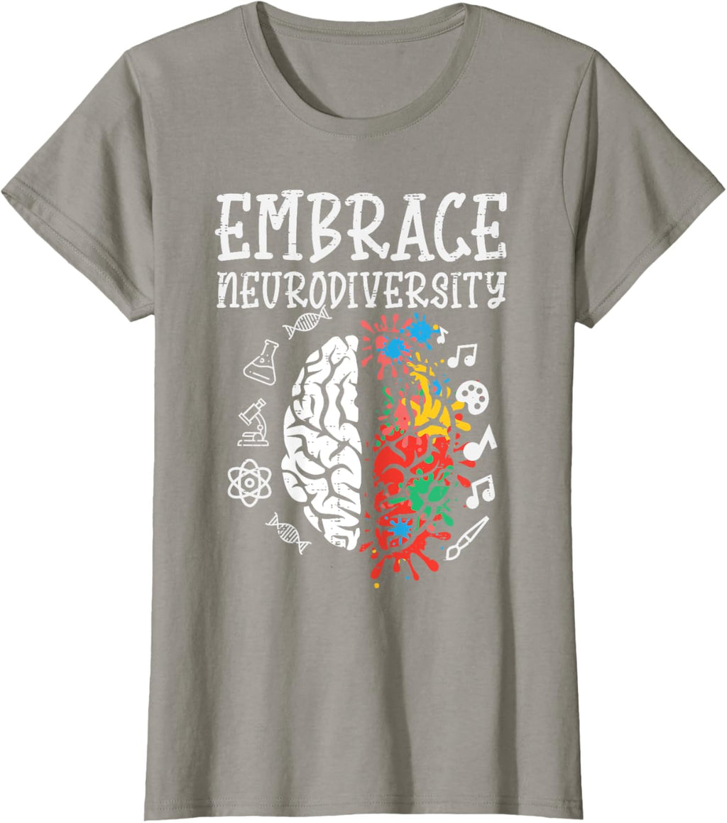 Embrace Neurodiversity Autism Awareness ASD Men Women Kids