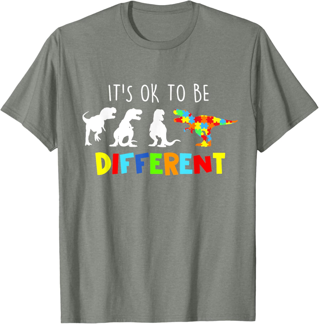 Autism Awareness Dinosaur Kid Boys Its Ok To Be Different