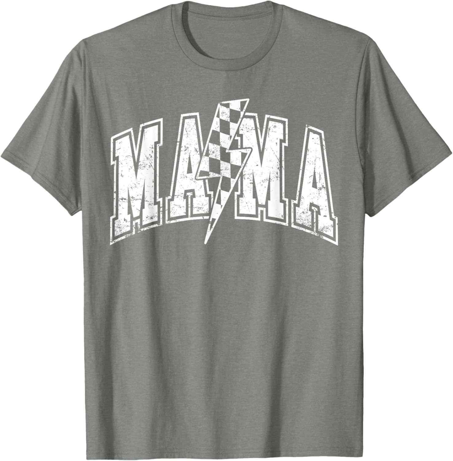 Mama Lightning Bolt Checkered Varsity Mom Women Mother's Day Mother Shirt