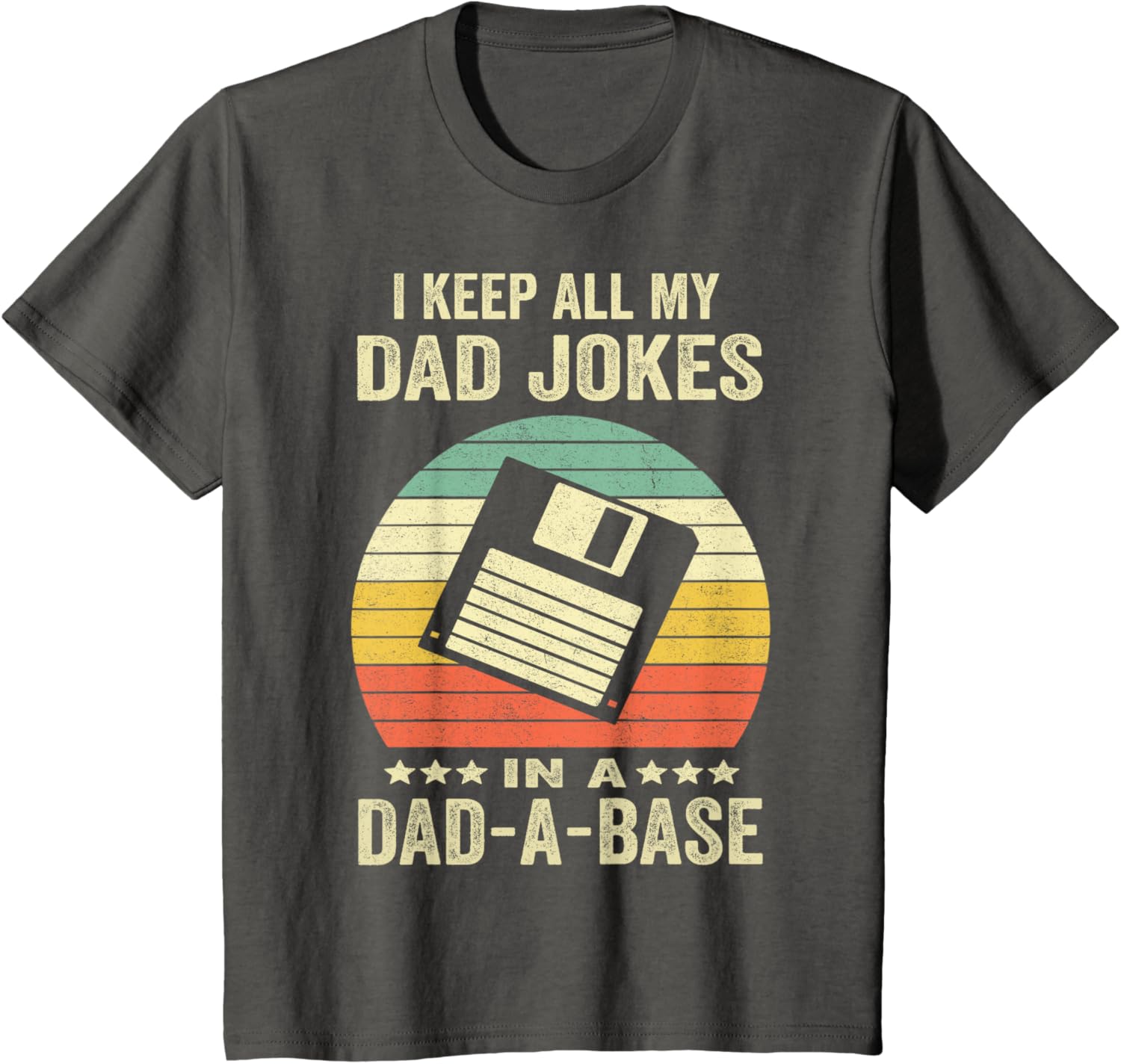 Mens Funny dad jokes in dad-a-base vintage for father's day