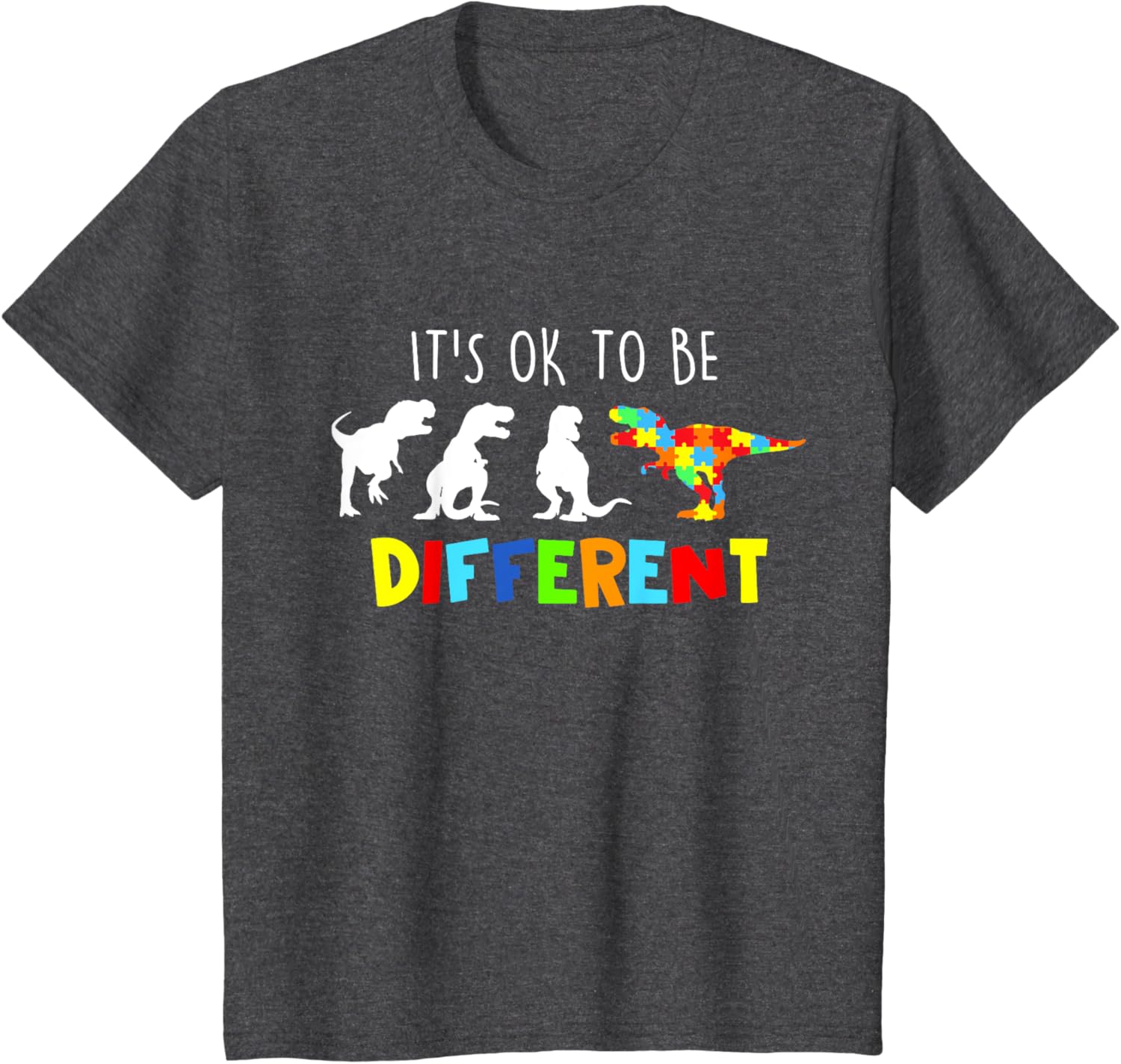 Autism Awareness Dinosaur Kid Boys Its Ok To Be Different