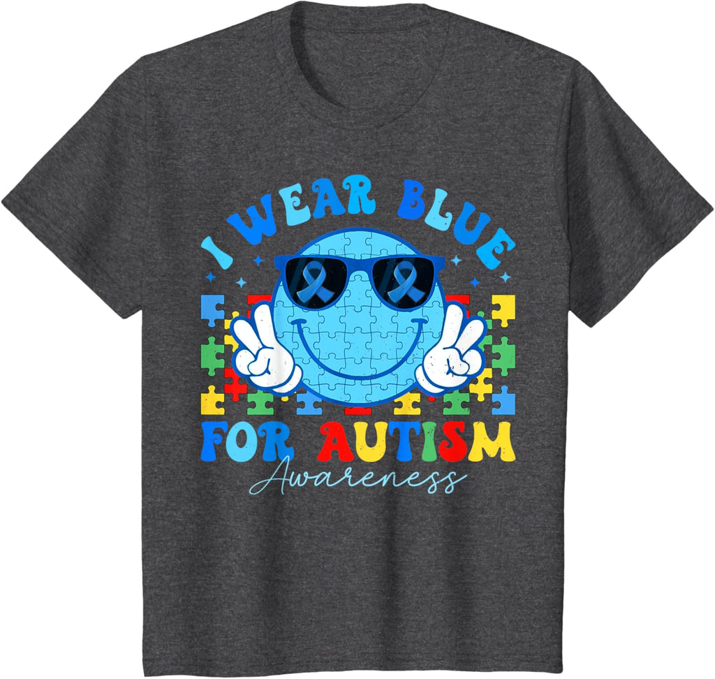 I Wear Blue For Autism Awareness Month Teacher Kids Boys