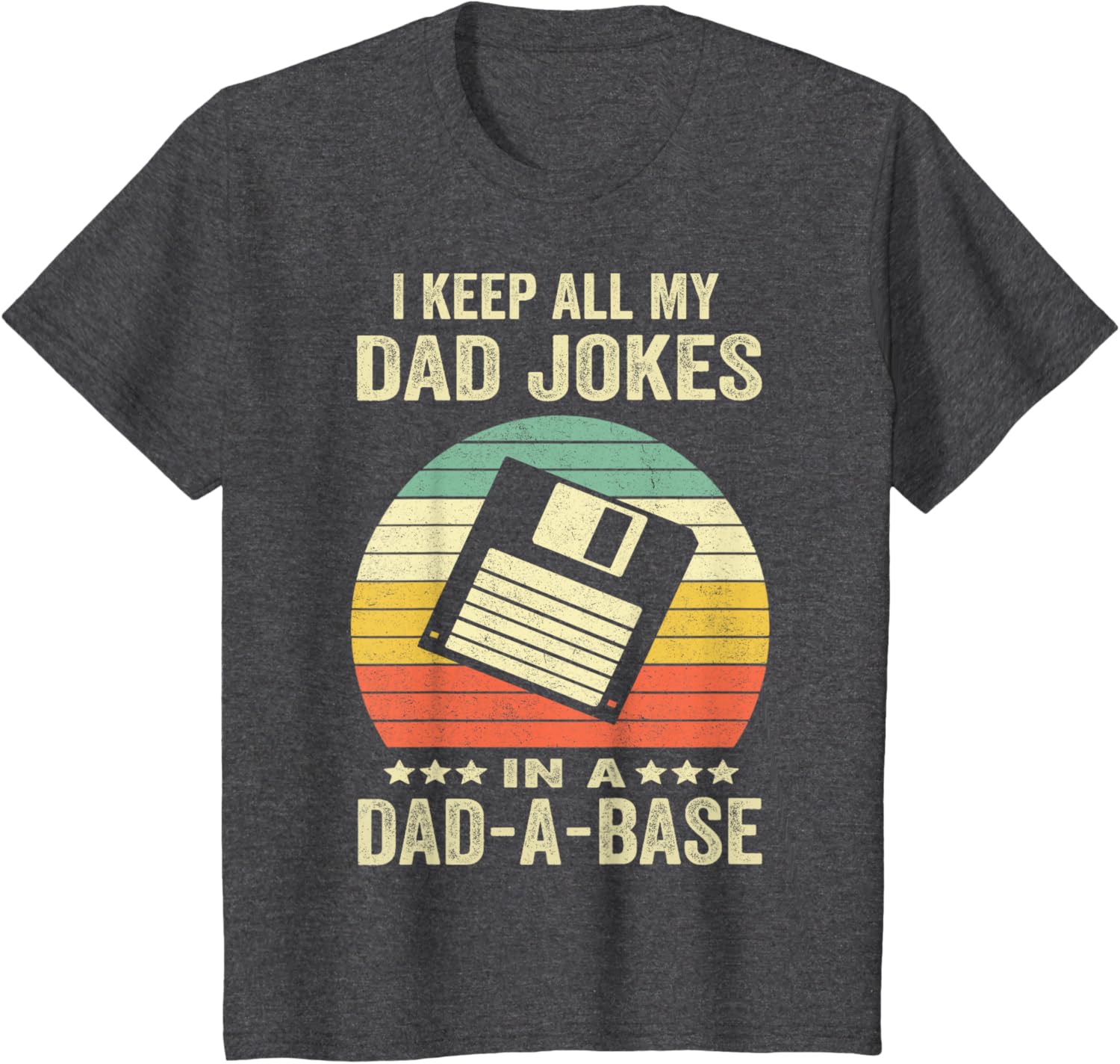 Mens Funny dad jokes in dad-a-base vintage for father's day