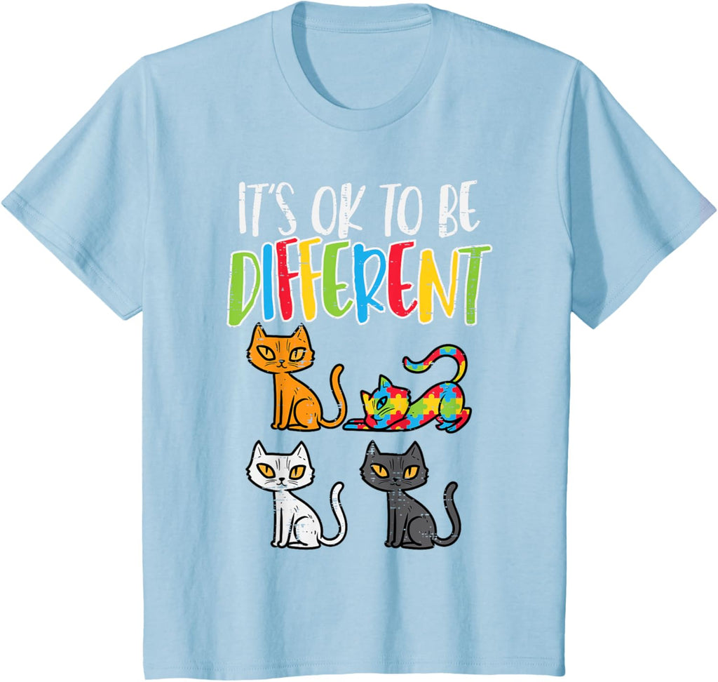 Its Ok To Be Different Cat Puzzle Cute Autism Awareness Kids