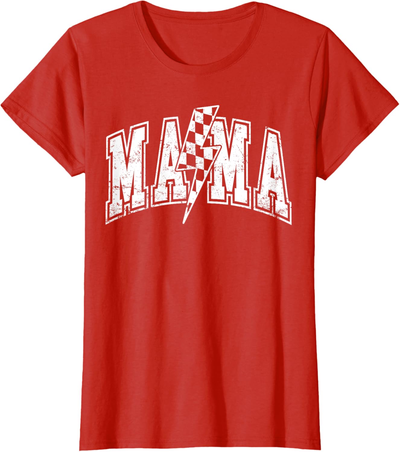 Mama Lightning Bolt Checkered Varsity Mom Women Mother's Day Mother Shirt