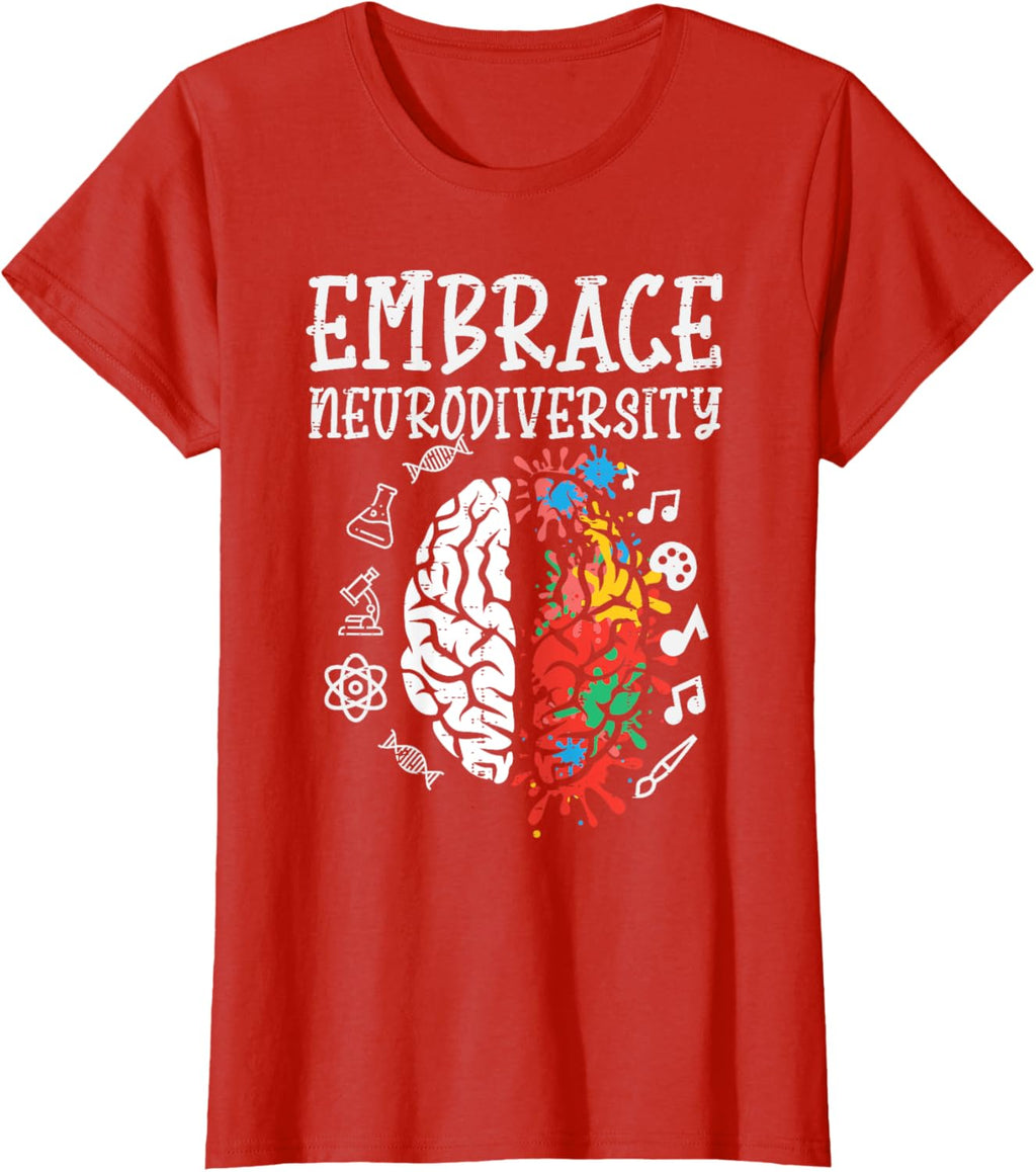 Embrace Neurodiversity Autism Awareness ASD Men Women Kids