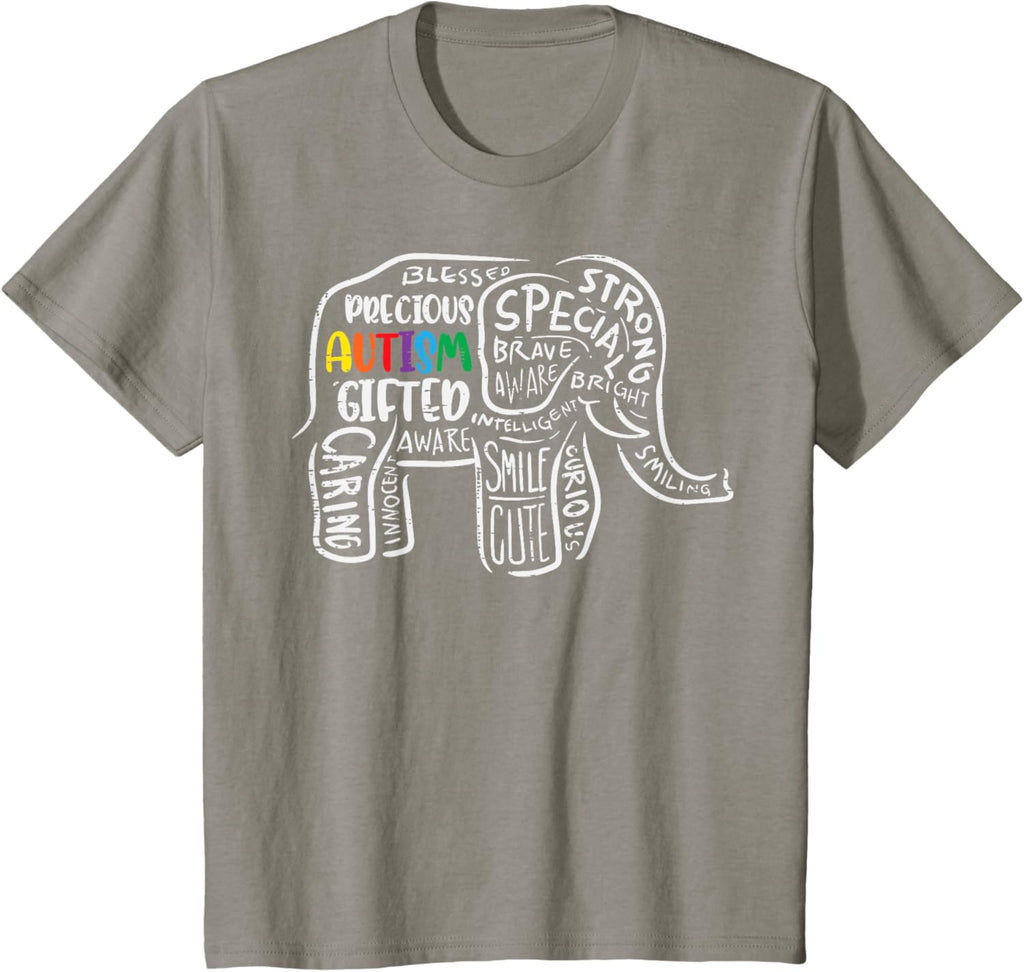 Autism Awareness Elephant Acceptance Autistic Men Women Kids