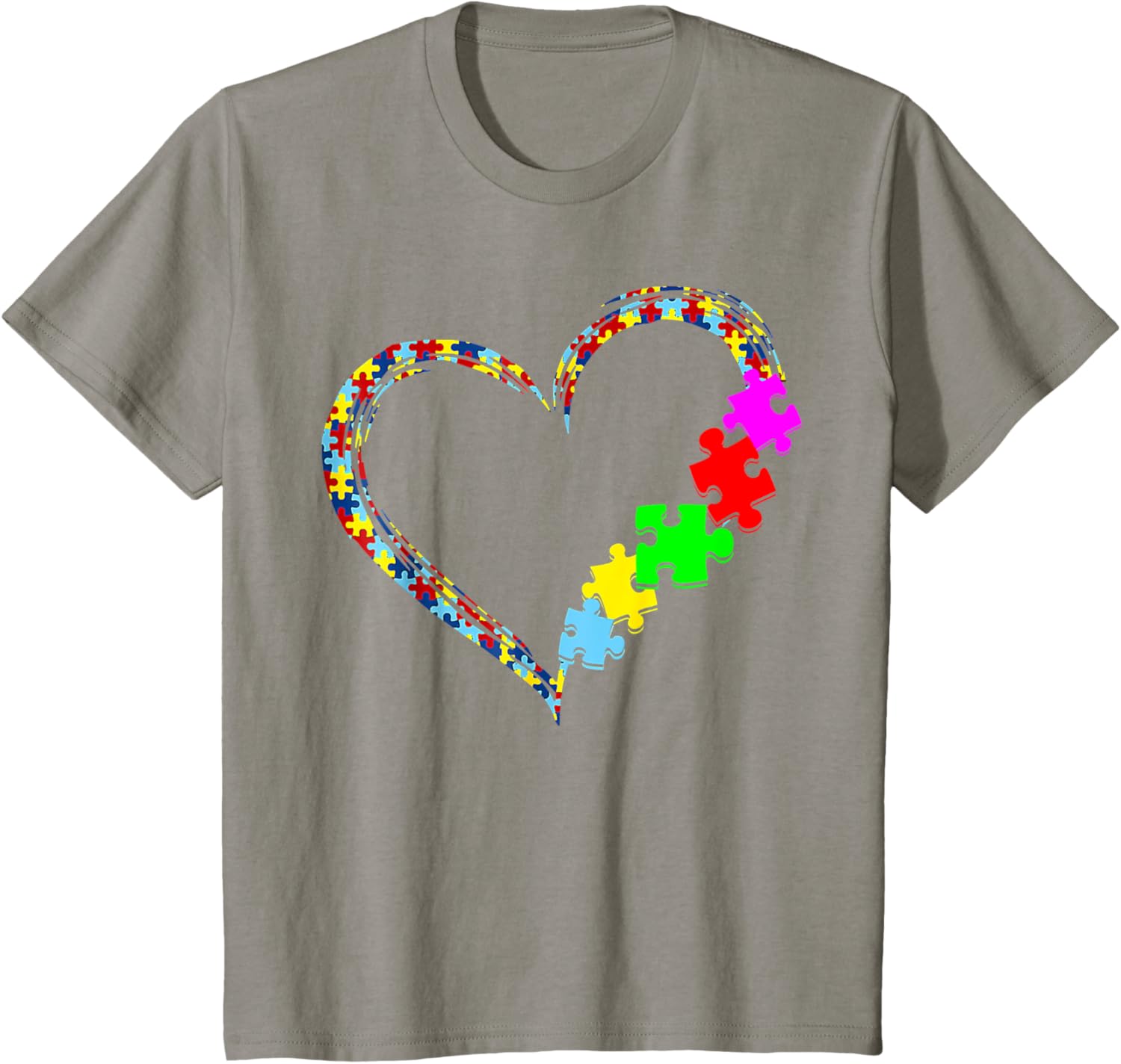 Autism Awareness Love Heart Puzzle Piece Gift Men Women