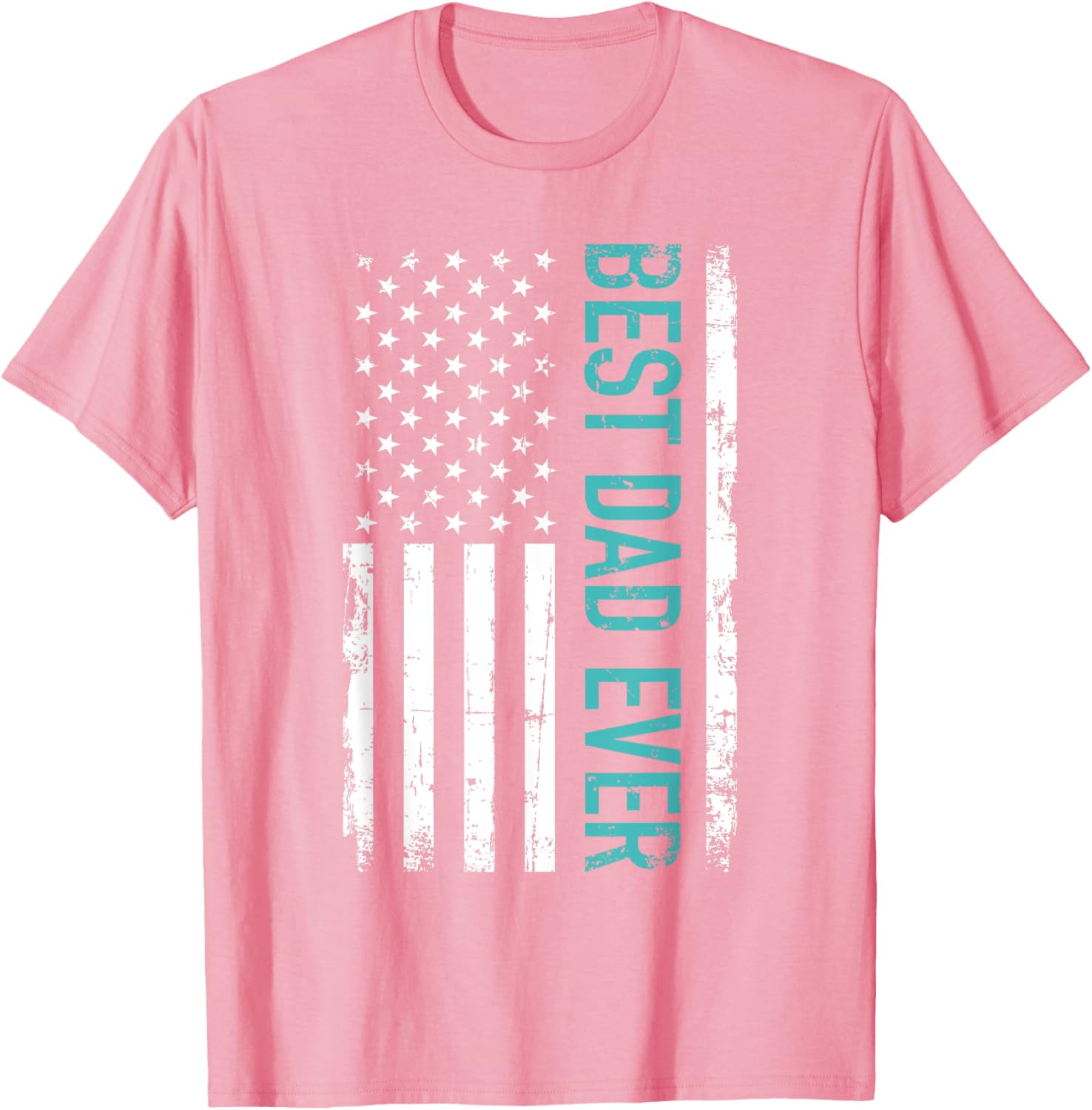 Father's day Best dad ever with US american flag Short Sleeve