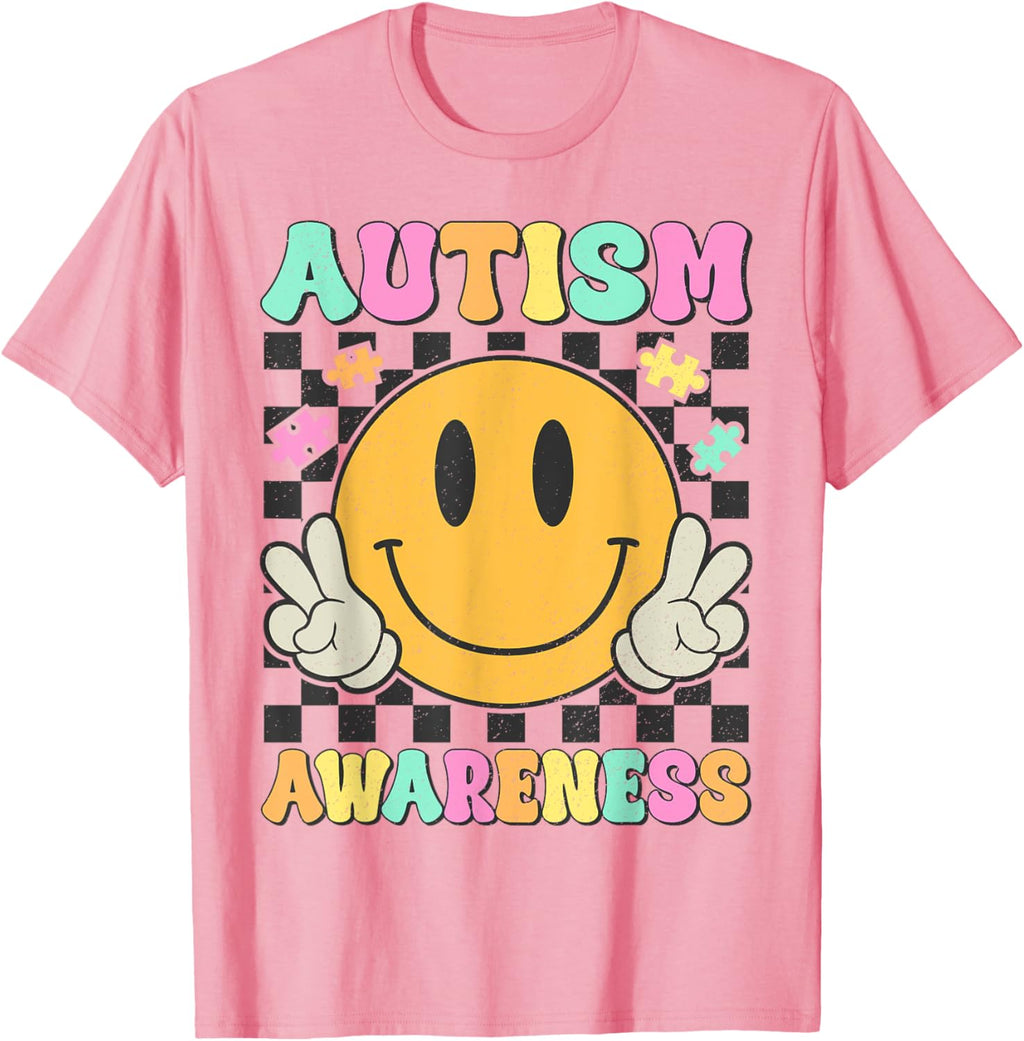 Autism Awareness Kids Men Women Smile Face Autistic Autism