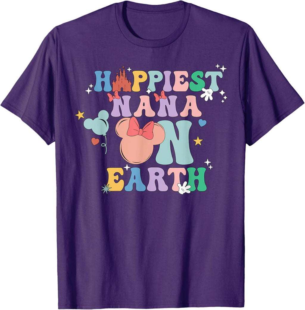 Happiest Nana On Earth Groovy Mom Mother's Day Mother Shirt