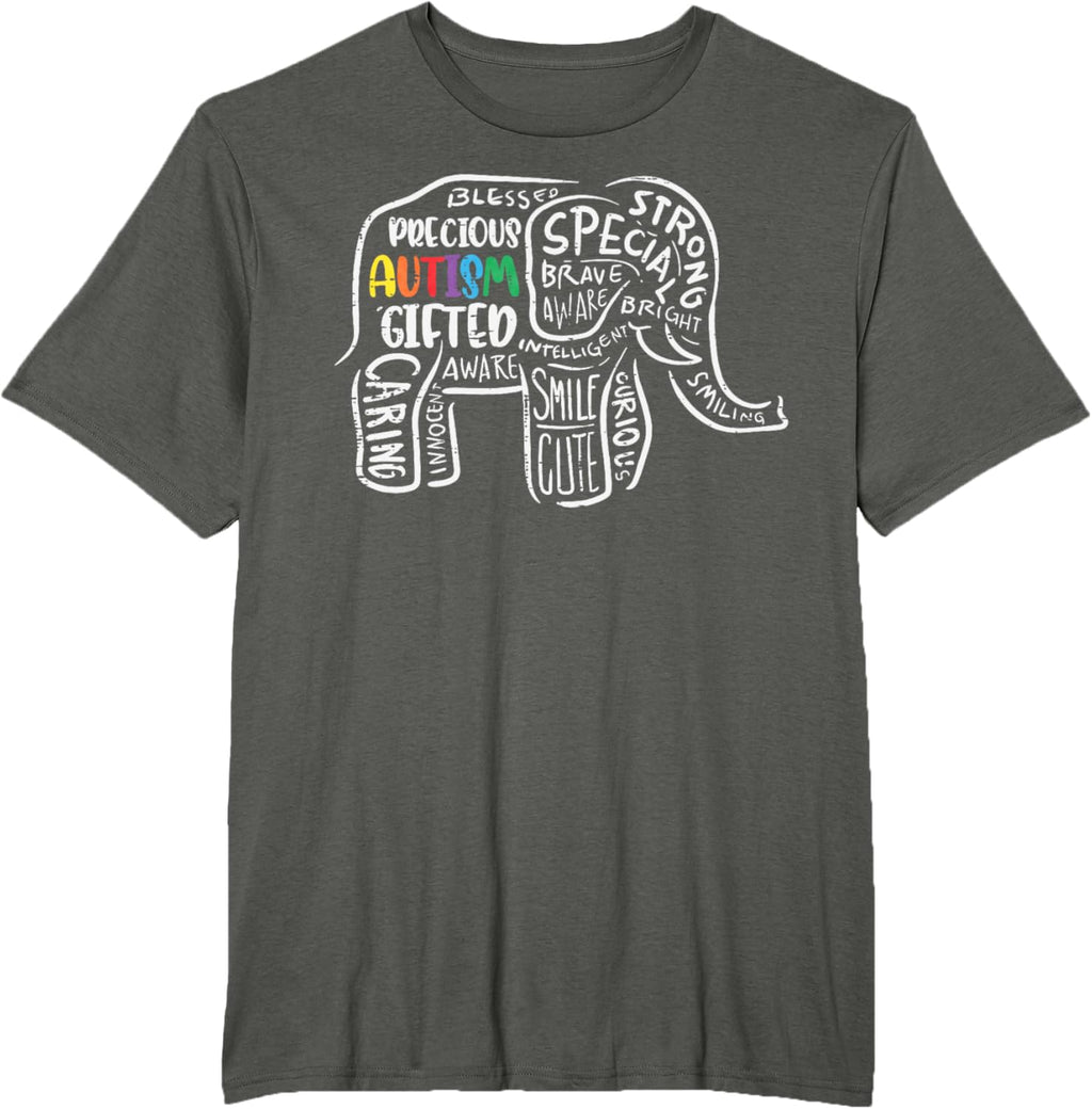 Autism Awareness Elephant Acceptance Autistic Men Women Kids