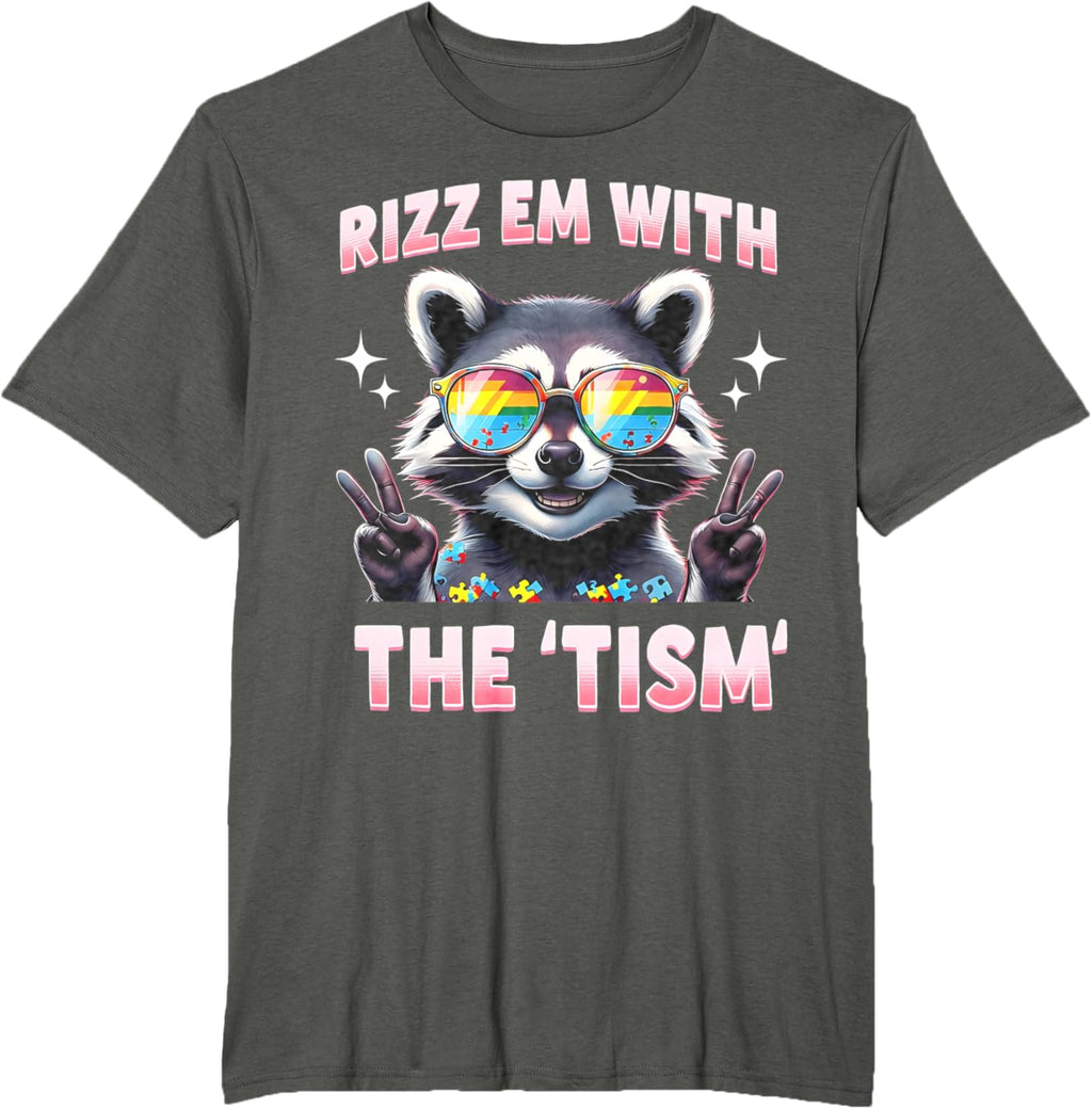 Autism Funny Rizz Em With The Tism Meme Autistic Racoon
