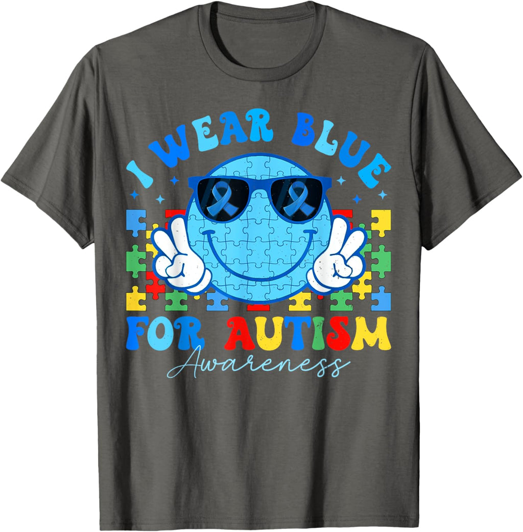 I Wear Blue For Autism Awareness Month Teacher Kids Boys