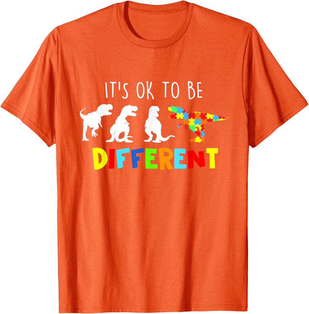 Autism Awareness Dinosaur Kid Boys Its Ok To Be Different