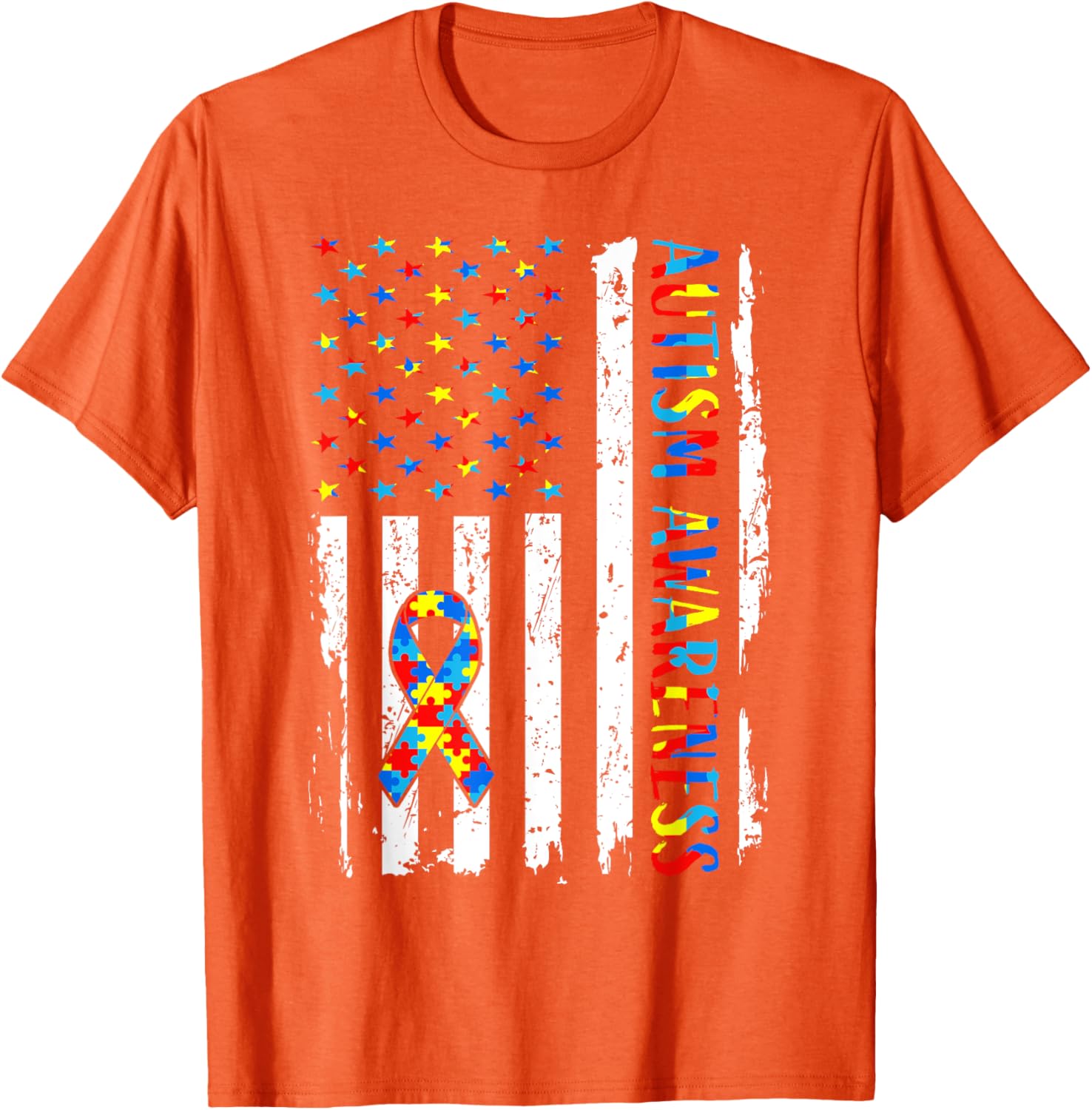 Autism Awareness Mom Dad USA flag Autistic Awareness Autism