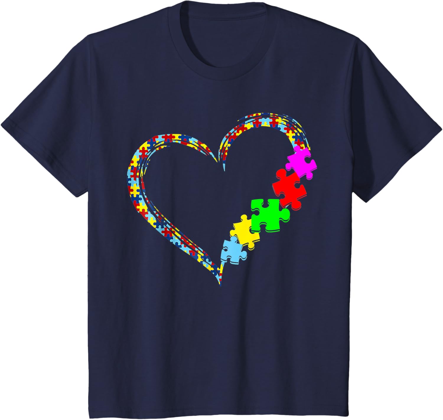 Autism Awareness Love Heart Puzzle Piece Gift Men Women