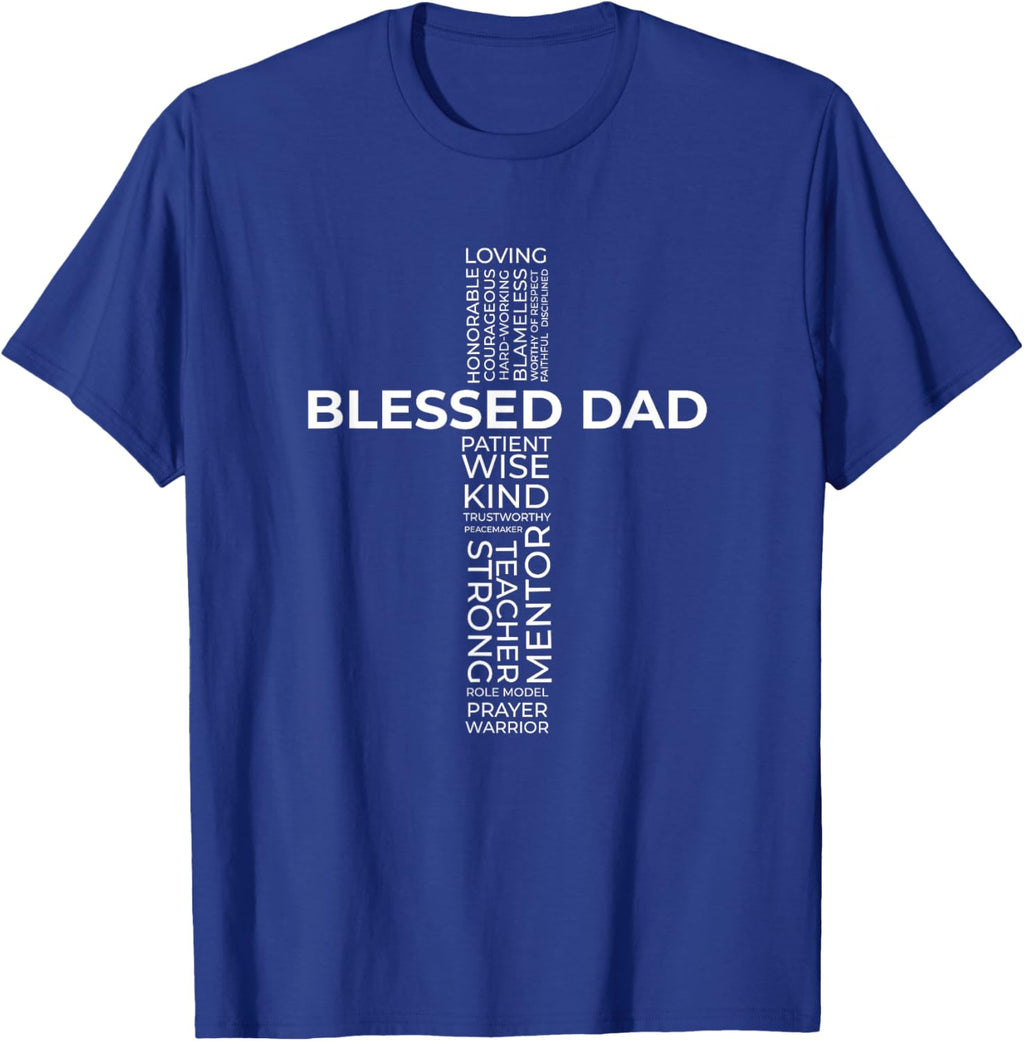 Christian Blessed Dad Cross Father's Day Shirt