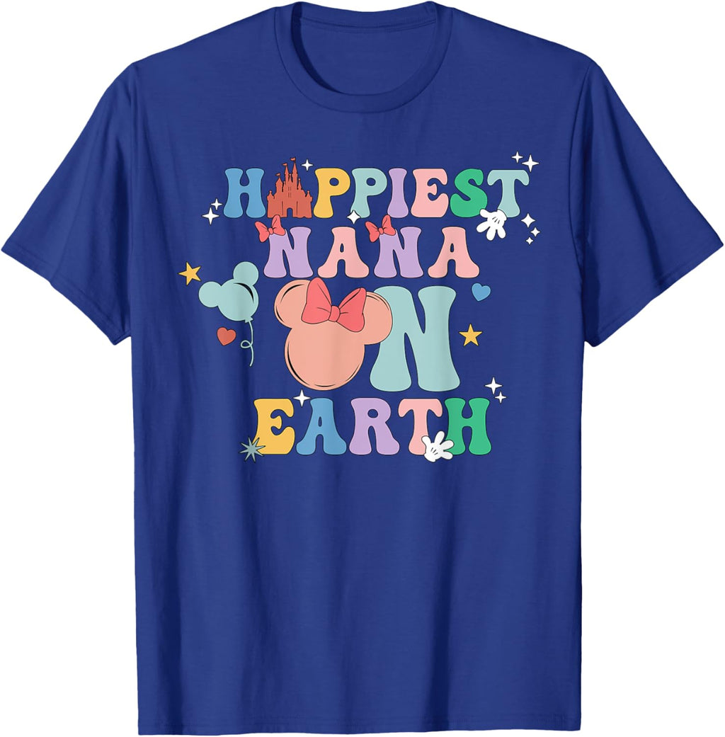 Happiest Nana On Earth Groovy Mom Mother's Day Mother Shirt