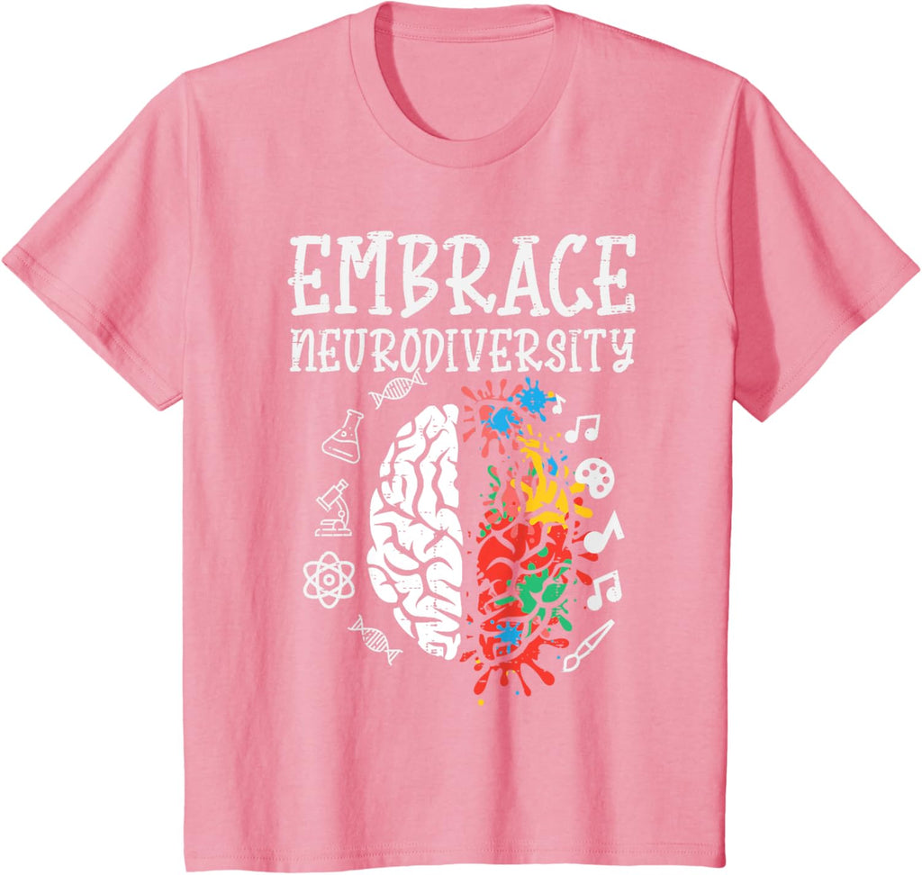 Embrace Neurodiversity Autism Awareness ASD Men Women Kids