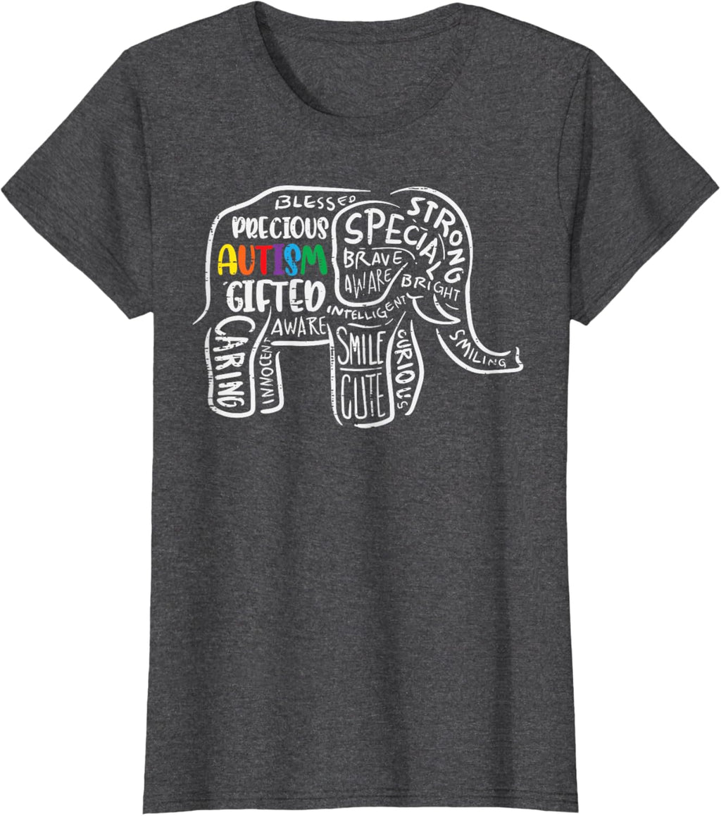 Autism Awareness Elephant Acceptance Autistic Men Women Kids