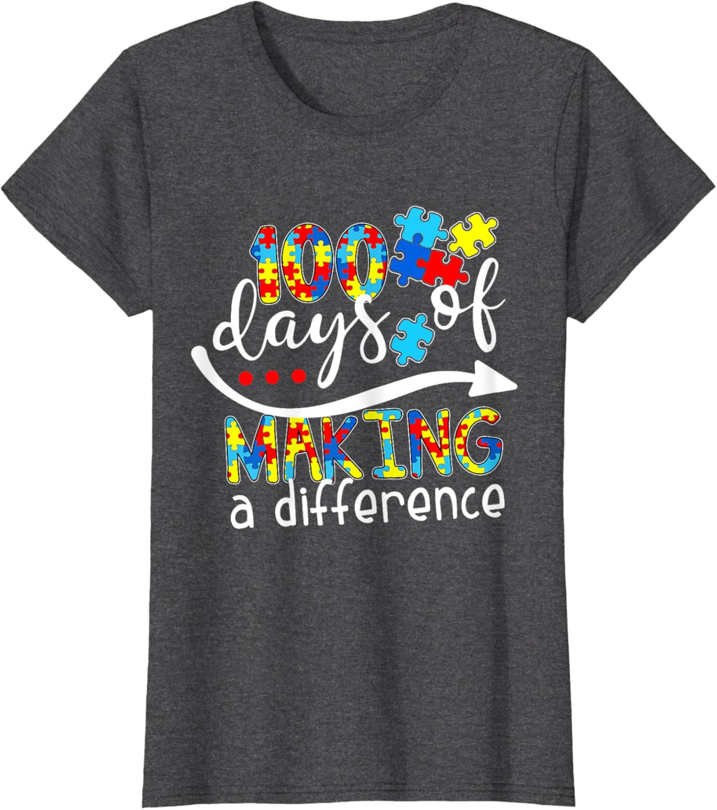 Autism 100 Days 100th day of school teacher autism awareness