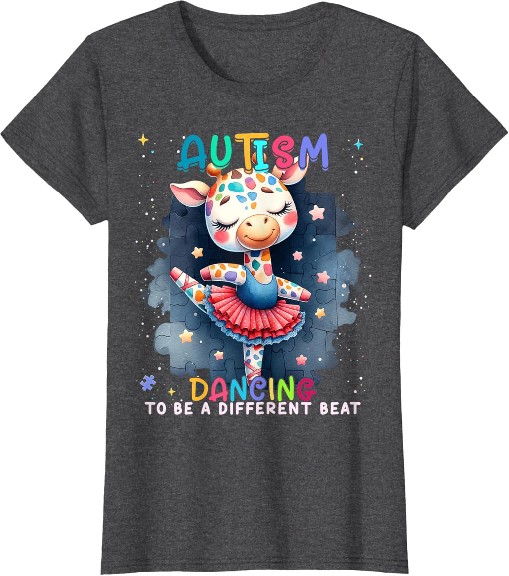 Autism Awareness Cute Unicorn Dancing To A Different Beat