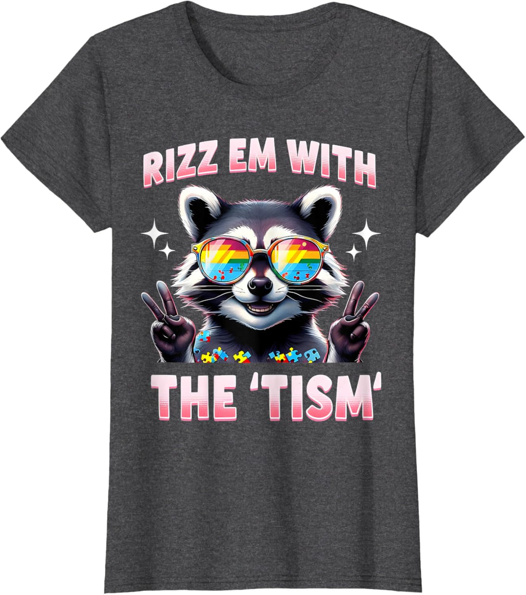 Autism Funny Rizz Em With The Tism Meme Autistic Racoon