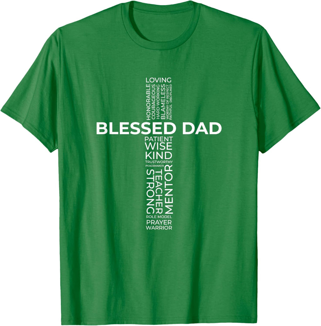 Christian Blessed Dad Cross Father's Day Shirt
