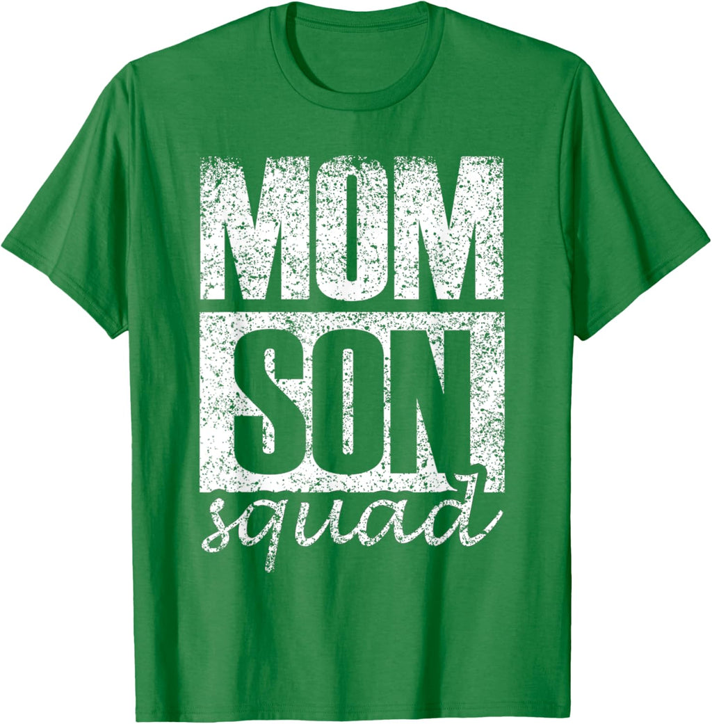 Mama Mom Son Mothers Day Love Mama Mommy Son Squad Mother's Day Matching Mom Sons Mother Son T-Shirt, Small, Black