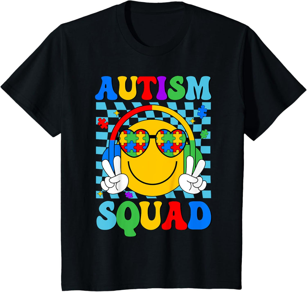 Autism Awareness Autism Squad Support Smile Face Women Men