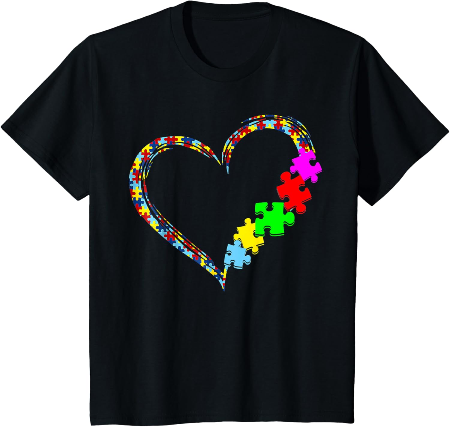 Autism Awareness Love Heart Puzzle Piece Gift Men Women