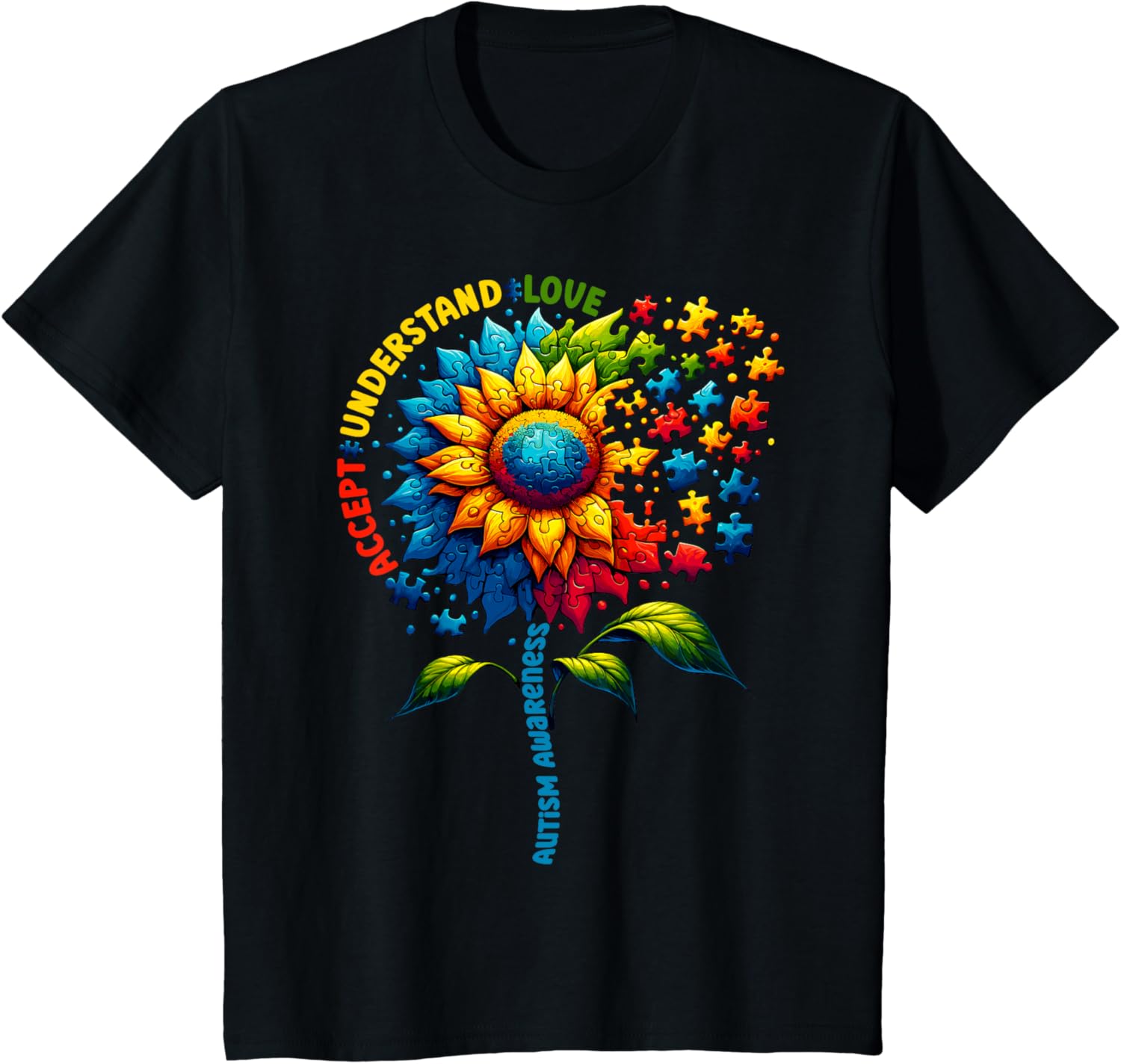 Autism Awareness Sunflower Men Women kids Autism Sunflower