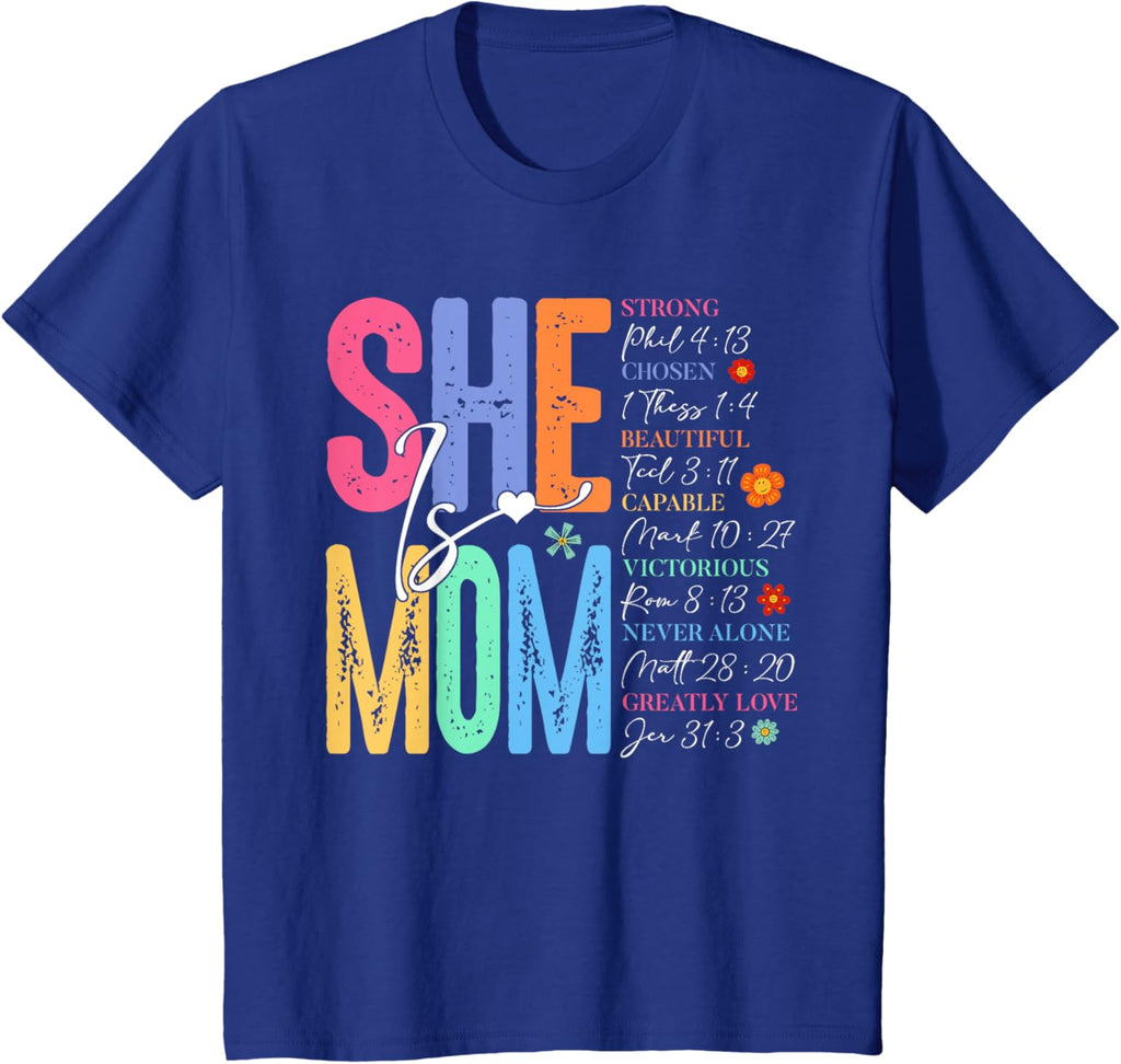 She Is Mom Christian Mother's Day Jesus Mama Religious Women