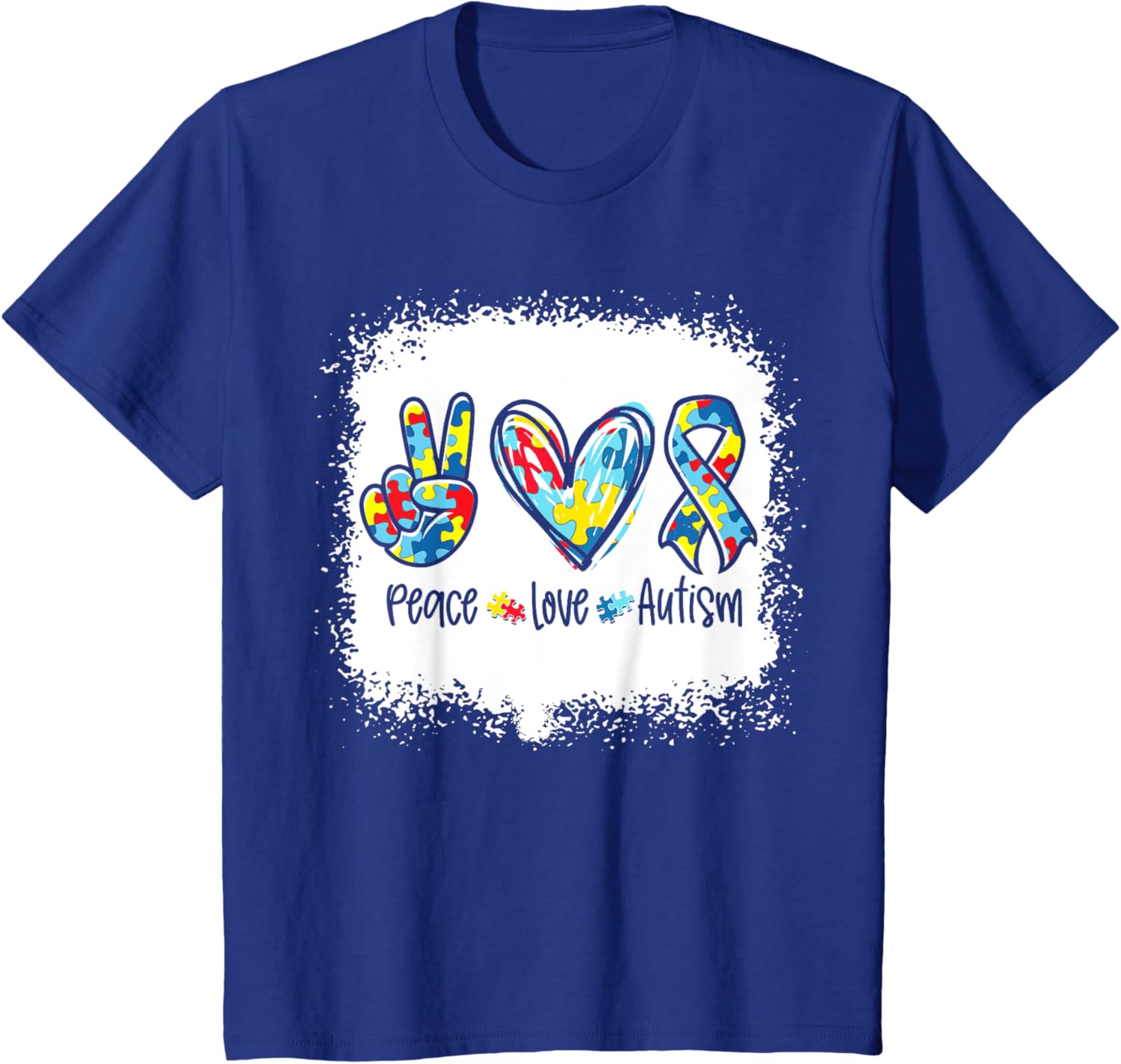 Autism Awareness Peace Love Autism In April We Wear Blue