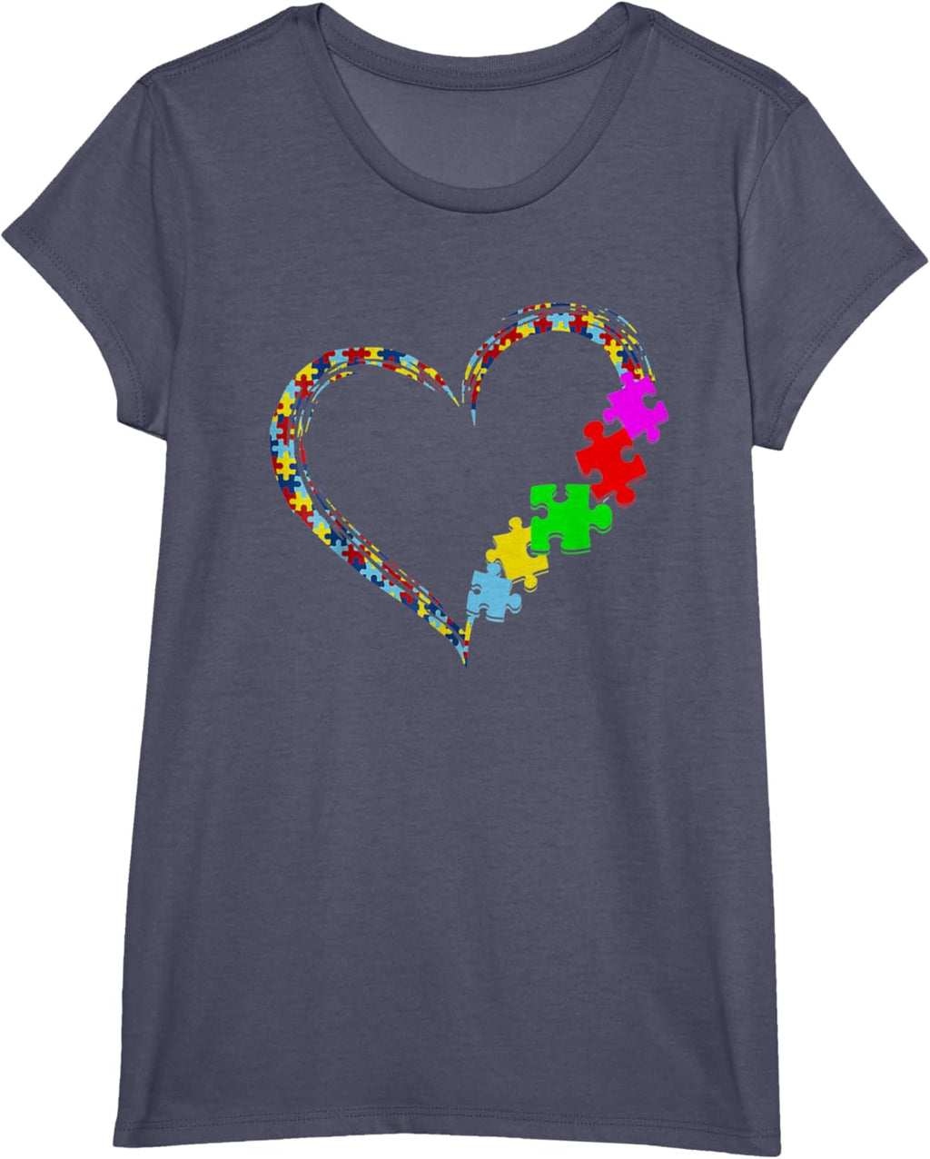 Autism Awareness Love Heart Puzzle Piece Gift Men Women