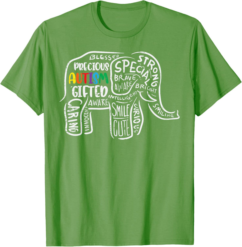 Autism Awareness Elephant Acceptance Autistic Men Women Kids