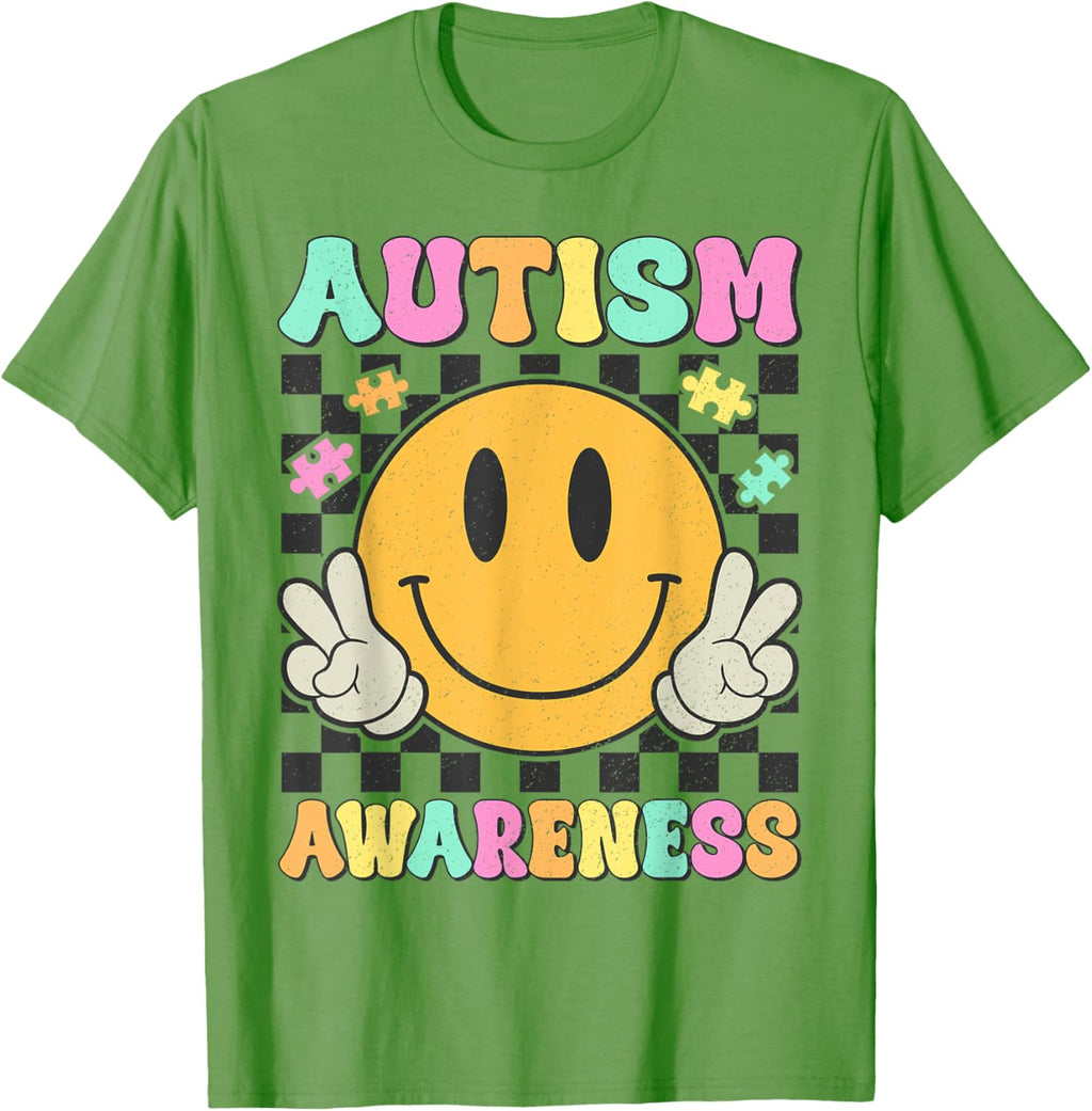 Autism Awareness Kids Men Women Smile Face Autistic Autism